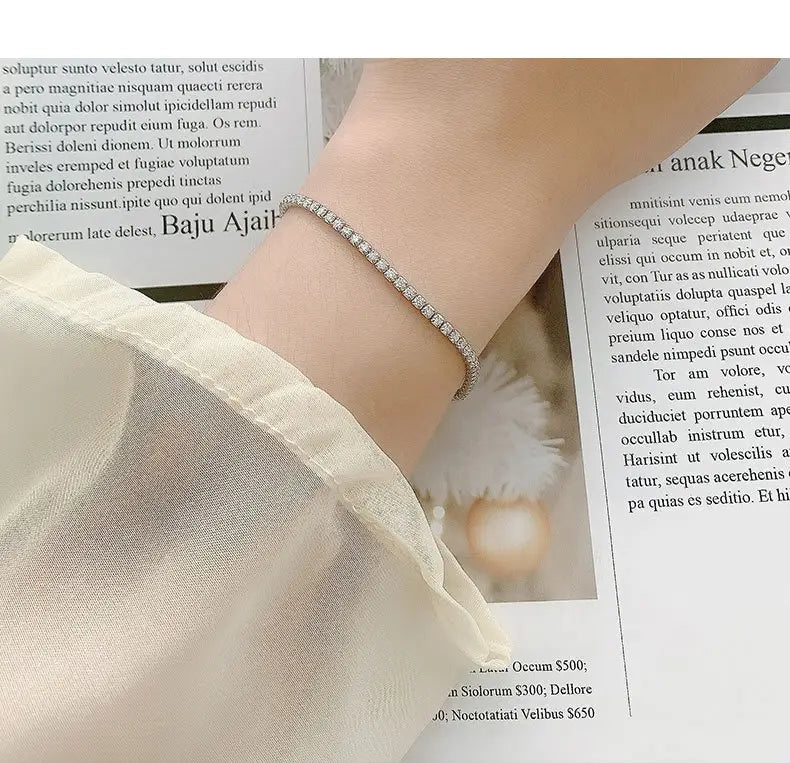 Moissanite Women’s Sterling Silver Bracelet