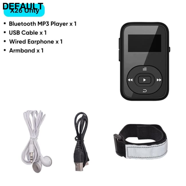Deelife Bluetooth MP3 player Music Sport Clip Portable Walkman with Armband Mini Players FM Radio Ebook Voice Recorder
