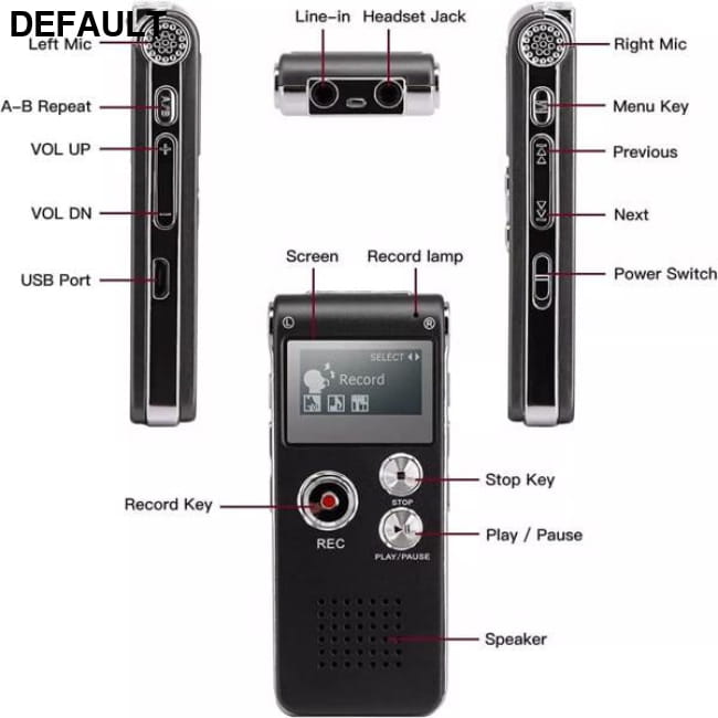Digital Voice Recorder Dictaphone Audio Sound Mini as picture / US Recorders
