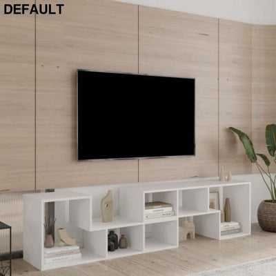 Double L-Shaped TV Stand Display Shelf Bookcase for Home Furniture,White as picture / US Stands Best Selling Products