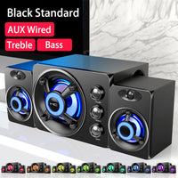 Computer Combination Speakers AUX USB Wired Wireless Bluetooth Audio System Home Theater Surround SoundBar for PC TV