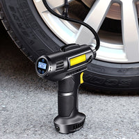 120W Portable Car Air Compressor; Wired/Wireless Handheld Car Inflatable Pump Electric; Automobiles Tire Inflator With LED Light For Car