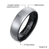 Brushed Tungsten Steel Ring Trendy Men's Personality Jewelry