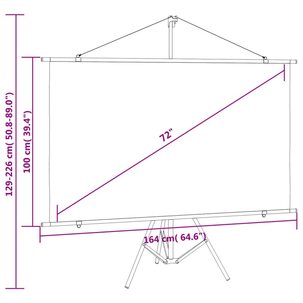 Projection Screen with Tripod 72" 16:9