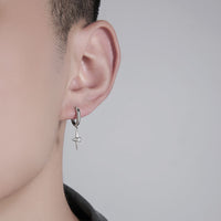 S925 Silver Advanced Sense Trend Individuality Men's Ruffian Handsome Small Crowd Design Sense Earrings