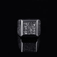 Bright Square Full Diamond Men's Ring