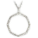 36513 - High-Polished 925 Sterling Silver Pendant with AAA Grade CZ in Clear - DRE's Electronics and Fine Jewelry