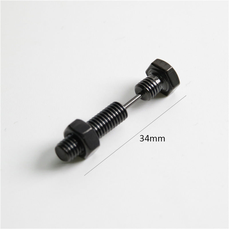 Personality Trend Punk Style Stainless Steel Screw Men's Stud Earrings