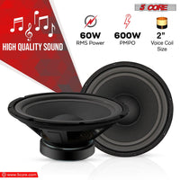 5 Core Subwoofer Speaker 10 Inch Car Subs 600W Peak Pro Audio 4Ohm Replacement Subwoofers - WF 10120 4OHM - DRE's Electronics and Fine Jewelry