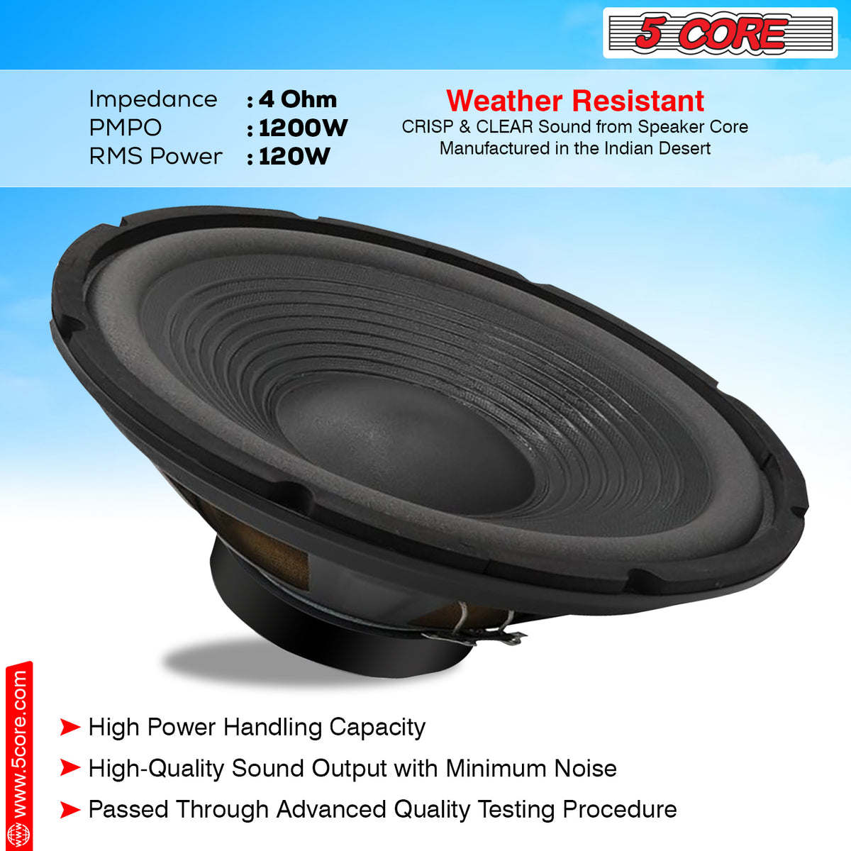 5 Core Subwoofer Speaker 12 Inch Pair Car Sub Woofer 1200W Peak High Power Pro Audio 4 Ohm 30 Oz Y30 Magnet Big Replacement Bass Subs Para Carro - WF 12120 4OHM 2PCS