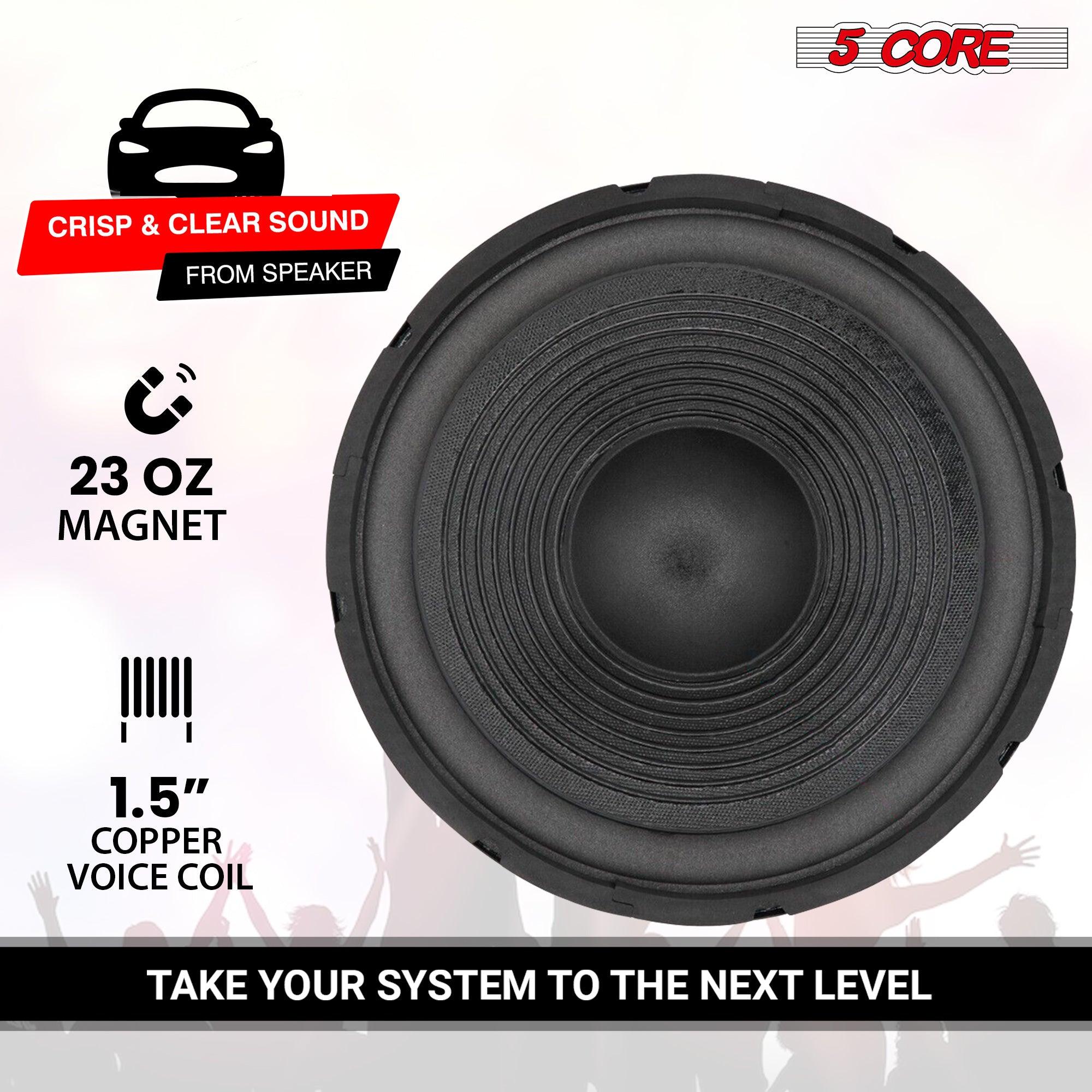 5 Core Subwoofer Speaker 12 Inch Pair Car Sub Woofer 1200W Peak High Power Pro Audio 4 Ohm 30 Oz Y30 Magnet Big Replacement Bass Subs Para Carro - WF 12120 4OHM 2PCS - DRE's Electronics and Fine Jewelry