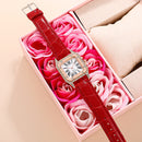 Women Diamond Watch Starry Square Dial Bracelet Watches Ladies Leather Band Quartz Wristwatch Female Clock(No Box)