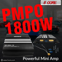 5 Core Premium Car Amplifier 2 Channel Car Audio System Power Amplifier Stereo Sound with Mic Input Dual Channel 1800 Watt PMPO Easy Installation Audio Receiver Car amp for RV, Truck, Boat - CEA 16 - DRE's Electronics and Fine Jewelry