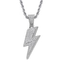 Hip Hop Necklace Lightning Pendant Micro Set Zircon Men's Jewelry