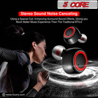 5 Core Wireless Ear Buds Mini Bluetooth Earbud Headphones Wire Less 32 Hours Playtime IPX8 - EP01