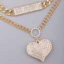 European Style Love Double Necklace 2 Sets Women's Necklace Valentine's Day