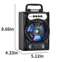 Portable Speaker; Wireless Stereo Subwoofer; Heavy Bass Music Player Supports FM Radio TF Card