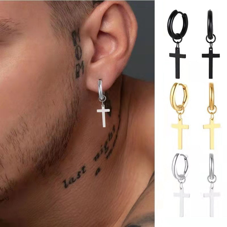 Men's Stainless Steel Hip Hop Punk Earrings