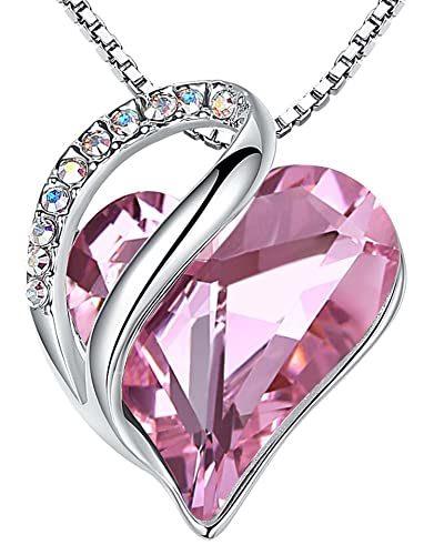 Leafael Mother's Day Necklace; Infinity Love Heart Pendant with Birthstone Crystals; Jewelry Gifts for Women; Birthday Necklaces for Wife Mom Girlfriend - DRE's Electronics and Fine Jewelry