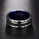 Personality Blue Stainless Steel Men's Ring