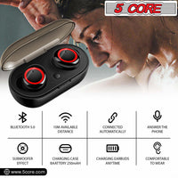 5 Core Wireless Ear Buds Mini Bluetooth Earbud Headphones Wire Less 32 Hours Playtime IPX8 - EP01