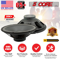 5 Core Subwoofer Speaker 15 Inch Car Sub Woofer 450W Max High Power Pro Audio 4 Ohm 40 Oz Y30 Magnet Big Replacement Bass Subs Para Carro - WF 15 140 4OHM - DRE's Electronics and Fine Jewelry