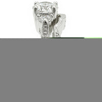 1W002 - Rhodium Brass Ring with AAA Grade CZ in Clear - DRE's Electronics and Fine Jewelry