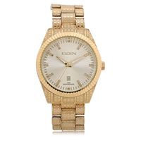 Elgin Adult Male Analog Watch in Gold with Sunray Dial (FG160096)