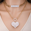 European Style Love Double Necklace 2 Sets Women's Necklace Valentine's Day