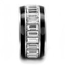 TK3173 - High polished (no plating) Stainless Steel Ring with Top Grade Crystal in Clear