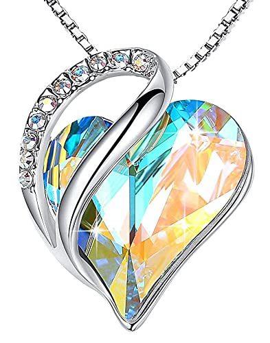 Leafael Mother's Day Necklace; Infinity Love Heart Pendant with Birthstone Crystals; Jewelry Gifts for Women; Birthday Necklaces for Wife Mom Girlfriend - DRE's Electronics and Fine Jewelry