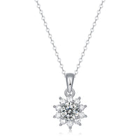 925 silver snow night Mossan Diamond Pendant