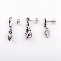 Titanium Steel Casting Ghost Head Ear Studs Men Personalized Earrings