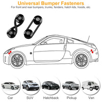 5Set Car Quick Release Bumper Fasteners Front Rear Bumper Holders Trunk Fender Hatch Lids Kit