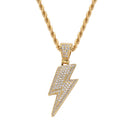 Hip Hop Necklace Lightning Pendant Micro Set Zircon Men's Jewelry