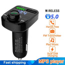 Car Charger Car MP3 Wireless Receiver; Dual USB QC3.0 Fast Charging Car Cigarette Lighter FM Transmitter