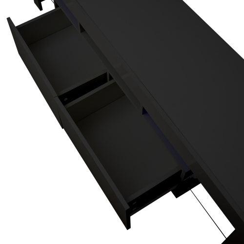 Modern Black TV Stand; 20 Colors LED TV Stand w/Remote Control Lights - DRE's Electronics and Fine Jewelry