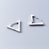 Men's Clip-on Triangle Sterling Silver Earrings