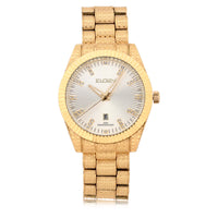 Elgin Adult Male Wristwatch and Matching Bracelet Set in Gold with Textured Dial (FG180017ST)