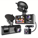 3-Channel 1080P Dash Cam with Night Vision