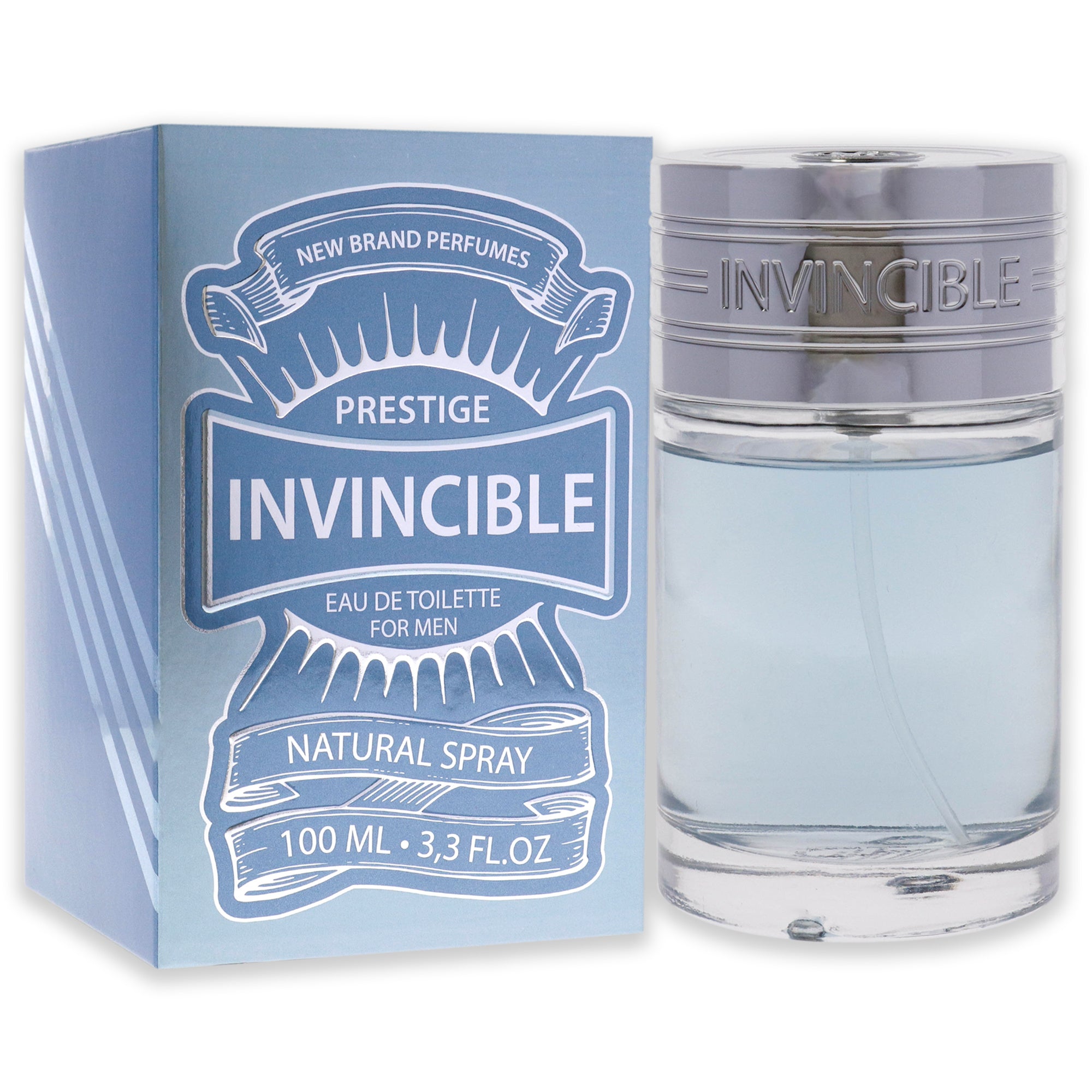 Prestige Invincible by New Brand for Men - 3.3 oz EDT Spray