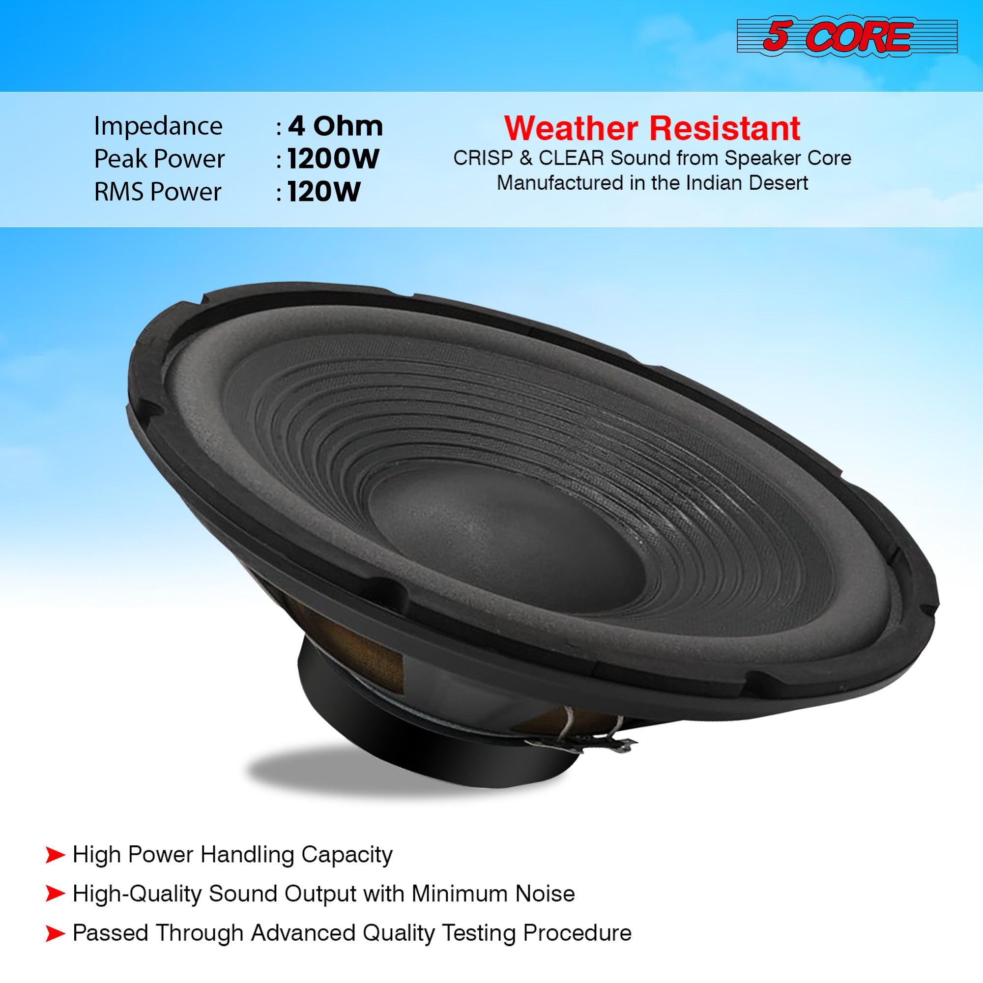 5 Core Subwoofer Speaker 12 Inch Pair Car Sub Woofer 1200W Peak High Power Pro Audio 4 Ohm 30 Oz Y30 Magnet Big Replacement Bass Subs Para Carro - WF 12120 4OHM 2PCS