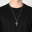 Retro Dragon Sword Tianzun Pendant Titanium Steel Necklace Trendy Men's All-match Street Hip-hop Jewelry