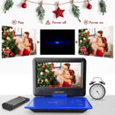 DBPOWER 11.5" Portable DVD Player, 5-Hour Built-in Rechargeable Battery, with 9" Swivel Screen, Support CD/DVD/SD Card/USB, with Remote control, 1.8M Car Charger and Power Adaptor (Blue)