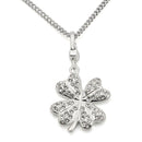 LOS425 - Silver 925 Sterling Silver Chain Pendant with Top Grade Crystal in Clear - DRE's Electronics and Fine Jewelry