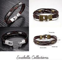 Gemini Twin Bracelets in Genuine Leather and Antique Metal Finish - DRE's Electronics and Fine Jewelry