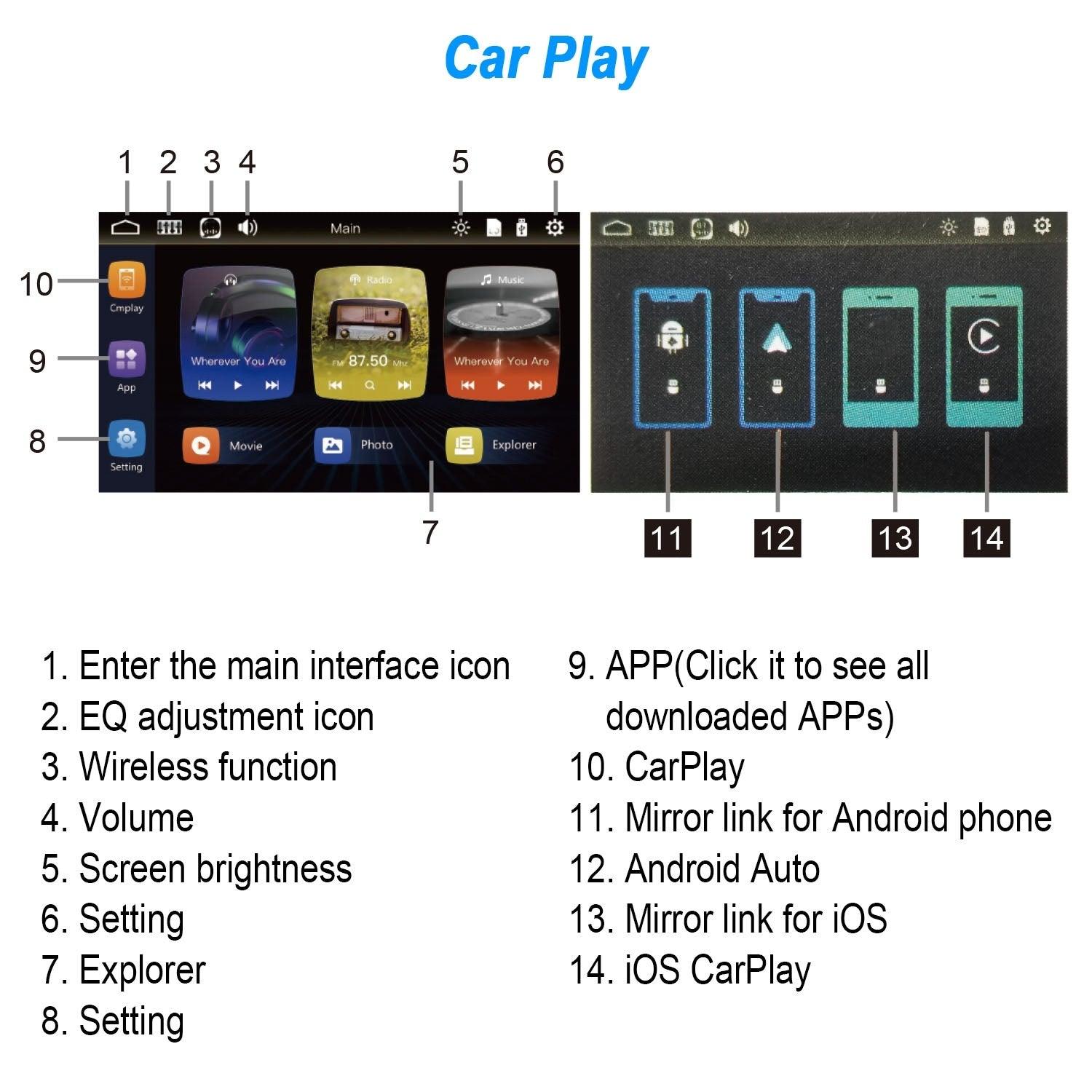 9in Car MP5 Stereo Player Touch Screen 1080P Wireless Car Radio FM USB AUX Back up Camera Mirror Link Remote Control - DRE's Electronics and Fine Jewelry