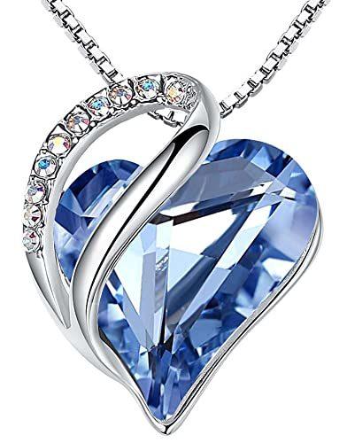 Leafael Mother's Day Necklace; Infinity Love Heart Pendant with Birthstone Crystals; Jewelry Gifts for Women; Birthday Necklaces for Wife Mom Girlfriend - DRE's Electronics and Fine Jewelry