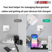 Wireless Charger 3 in 1 10W / 15W Qi Fast Charging Pad Dock Station Travel Chargers for Multiple Devices for iPhones, Android, Galaxy S- Series, Watch, Earbuds - 5 Core WCR 3