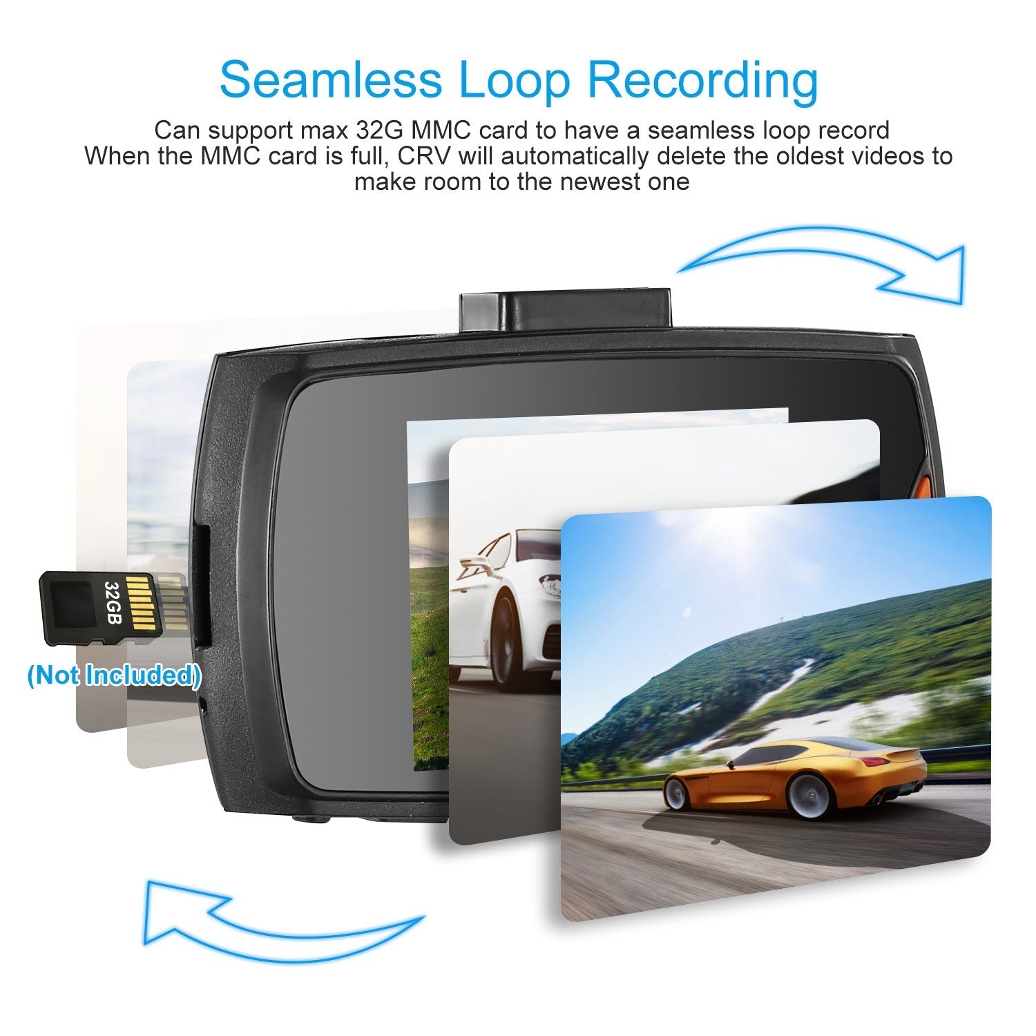 1080P Car DVR Camera Dash Cam Camcorder 90 Degree Angle Loop Recording Night Vison